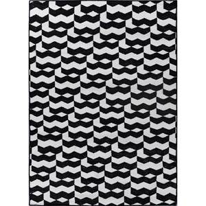 พรมขนสัตว์ทอลายเรียบแบบ Alhambra สีเทาและสีดำ ลายเรขาคณิตและลวดลายนามธรรม สำหรับห้องโถงและห้องรูปสี่เหลี่ยมผืนผ้า-ADWP-13069 - Product Image 1