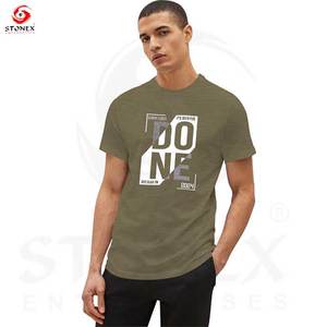 เสื้อยืดคอกลมลำลองสำหรับผู้ชายพิมพ์ลายโอเวอร์ไซส์ผ้าฝ้ายแขนสั้นสำหรับฤดูร้อน - Product Image 4