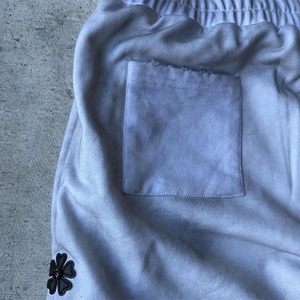 กางเกงวอร์มฮิปฮอปคุณภาพสูงสั่งทำพิเศษ ล้างสีแบบแอซิดวอช ขาดๆ แบบวินเทจ ทรงขากว้างหลวมๆ ประดับด้วยคริสตัล พิมพ์ลายสกรีน - Product Image 4