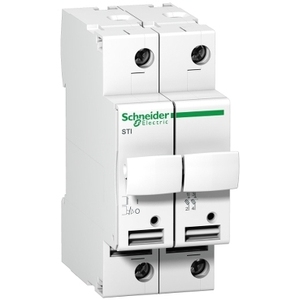 Per SCHNEIDER ELECTRIC A9N15651 Interruttore-segnaposto Acti 9 STI Bipolare 25 A per fusibili e portafusibili da 10,3 x 38 mm - Product Image 1
