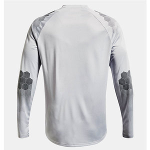 100% poliéster hombres Slim Fit sólido cuello redondo poliéster gris camiseta - Product Image 2