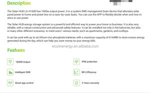 Thông minh năng lượng mặt trời Hub | 1600W thông minh EMS quản lý thiết bị năng lượng mặt trời hệ thống điều khiển và giám sát PV Hub - Product Image 6