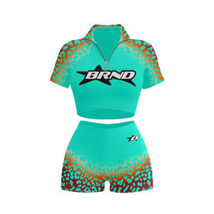 Conjunto de Chaqueta Corta y Pantalones Cortos de Moda con Hombros Acolchados, Botones y Escote en V Profundo, Manga Larga, Verano 2026, Traje de Dos Piezas para Mujer - Product Image 3