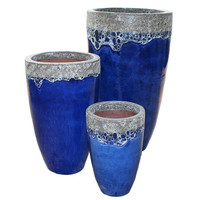 Pot de fleurs en céramique vietnamienne artisanale de style européen, différentes tailles, personnalisable en usine, pour la maison et le jardin, emballage à marque privée