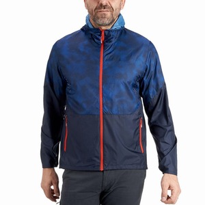 Peso ligero secado rápido deporte correr al aire libre senderismo Unisex hombres bolsillos piel chaqueta cortavientos con capucha - Product Image 1