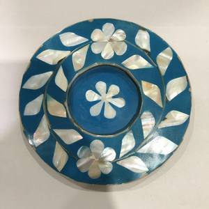 Assiette ronde de service en nacre de haute qualité multicolores de 6 pouces tendance pour le service à Oman et à Dubaï - Product Image 4