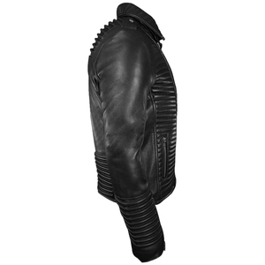 เสื้อแจ็คเก็ตหนังคุณภาพสูงสำหรับผู้ชาย ขับขี่มอเตอร์ไซค์ ระบายอากาศได้ดี ทันสมัย เหมาะสำหรับฤดูหนาว มีไซส์ใหญ่  แจ็คเก็ตแข่งรถมอเตอร์ไซค์  สีปรับแต่งได้ - Product Image 4