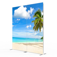 Cadre en tissu SEG mural ADMAX pour la publicité en magasin de détail avec graphismes imprimés personnalisés et design en aluminium pliable D40F