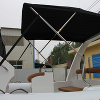 Bateau pneumatique semi-rigide ORCA Hypalon 828 866 RIB-680 Sport Yacht en fibre de verre avec direction hydraulique pour la pêche, bateaux marins