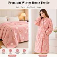 Tissu en polaire corail côtelé imprimé pêche rose 100 % polyester, textile tricoté en flanelle pour vêtements de nuit et couvertures