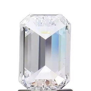 เพชรทรงสี่เหลี่ยมมรกต คุณภาพพรีเมียม ความใส VVS1 สี E ได้รับการรับรองจาก IGI เพชรเลี้ยงในห้องปฏิบัติการ ความเจิดจรัสพิเศษ เพชรเม็ดเดี่ยว RICHIE DIAM - Product Image 4