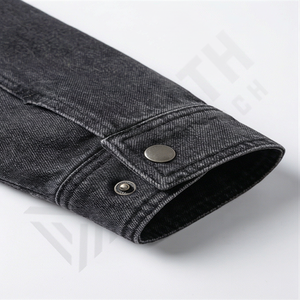 แจ็คเก็ตยีนส์ผู้ชายทรงสลิมฟิต สไตล์ไบค์เกอร์ ขาดๆ แบบวินเทจ สีน้ำเงิน แบบสั่งทำพิเศษ แขนยาว คลาสสิก เสื้อคลุมยีนส์ แจ็คเก็ตยีนส์ผู้ชาย - Product Image 6