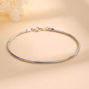 Pulseras de Cadena de Serpiente con Circonita Cúbica de Corte Princesa Clásico en Plata de Ley 925 al por Mayor con MOQ Bajo para Regalos y Fiestas - Product Image 4