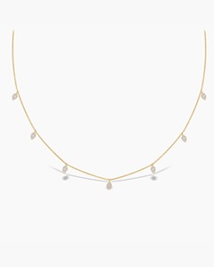Collar con Colgante de Diamante en Forma de Pera, 0.29 Ct, Diamante Natural Color G-H, Claridad VS, Oro Sólido de 14K, Joyería Fina para Novia - Product Image 1