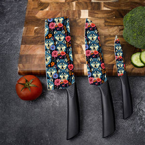 En stock Nouveau design Couteau de chef 9 pièces Manche en céramique et plastique pour barbecue Livraison gratuite Dropshipping - Product Image 3