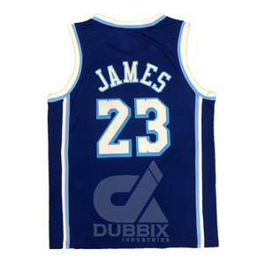 Maillot de basket-ball pour hommes, uniforme, veste, pas cher, violet, saison estivale 2024 # 23 100% polyester, impression personnalisée, respirant, motif 3D - Product Image 3