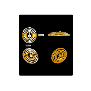 ชุดจี้เพชรและต่างหูทำจากทองคำ14kt และสินค้าส่งออกบริสุทธิ์จากผู้ผลิตอินเดียเครื่องประดับแฟชั่นจากดีไซเนอร์ - Product Image 5