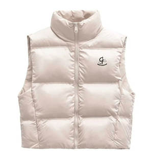 Chaleco acolchado impermeable con cremallera para mujer, de poliéster 100% Material, nuevos chalecos acolchados de invierno a la moda con etiqueta privada - Product Image 1