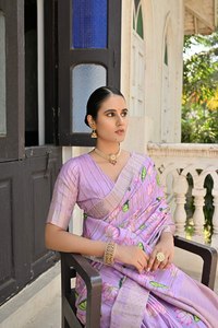 Dernier modèle personnalisé de tissu doux en coton et soie tissage de dalles Saree doux et élégant pour mariage avec chemisier de course - Product Image 5
