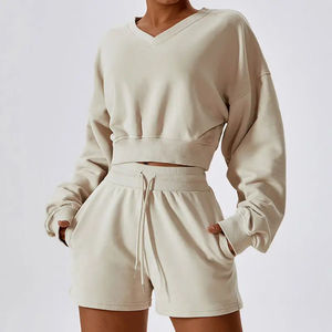 2025 femmes sweat Shorts confortable coton coupe ample taille haute personnalisé gymnastique Sport Fitness entraînement sans couture pantalons décontractés Sexy - Product Image 2