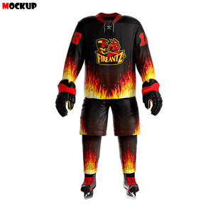 Ensemble d'uniformes de hockey sur glace personnalisés unisexe, maillot de hockey sur glace sublimé, vêtements de sport avec coudières pour l'entraînement - Product Image 2