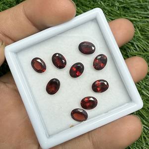 โกเมนโมซัมบิกธรรมชาติทรงรีตัด6*8มม. อัญมณีหลวมสำหรับทำเครื่องประดับ - Product Image 2