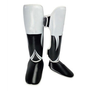 Nuevas espinilleras de boxeo más gruesas Kickboxing Fitness protección de cuero genuino Muay Thai pierna Shin Pad Taekwondo Guard - Product Image 4