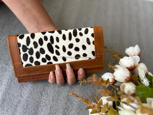 Cartera de cuero de vaca Multi usos Clutch Phone Cases Hair On Hide Clutch Card Western Wallets para mujeres - Product Image 3