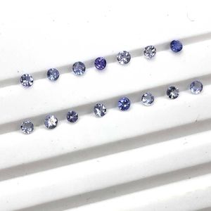 Perles de pierres précieuses à facettes de taille ronde de tanzanite de 2.20mm pour la fabrication de bijoux pierre de tanzanite naturelle en vrac calibrée du grossiste - Product Image 3