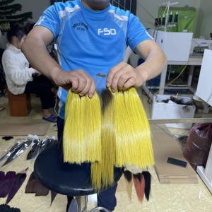 Paquets de cheveux humains droits d'os blonds de qualité supérieure 1B/Burg paquets d'extension de cheveux bon marché en gros cheveux bruts vietnamiens - Product Image 4