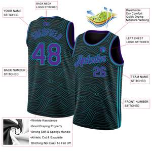 Dernier ensemble d'uniformes de basket-ball personnalisés pour hommes, ensemble de maillots à séchage rapide, prix d'usine, service OEM, vente à chaud de maillots de basket-ball - Product Image 2
