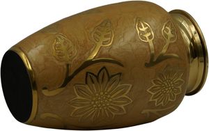 Urnas funerarias de aluminio Eternity Cream y Gold para adultos, estilo hermoso humano, urna funeraria de entierro hecha a mano para cenizas, tamaño personalizado - Product Image 3