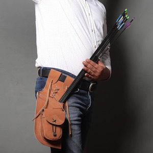 Aljaba lateral de tiro con arco de caza con logotipo de diseño personalizado de alta calidad, punta de acero más vendida, accesorio de flecha de arco Fletched de plástico bajo - Product Image 5