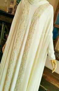 Abayas ethniques décontractées en rayonne brodées à la main pour adultes, taille XXL, Kimono à capuche pour femmes, abaya musulmane faite à la main. - Product Image 2