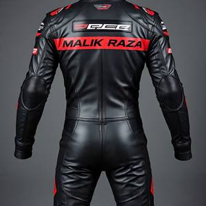 Combinaison de course de moto Thrills à grande vitesse en cuir respirant et durable avec panneaux perforés Design personnalisé Plus Size Option - Product Image 1