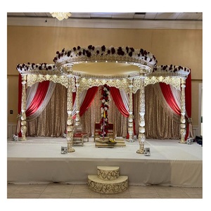 ผู้ผลิตเสาแกะสลักลายทองแปดเสาแบบกำหนดเองสำหรับงานแต่งงานแบบอินเดียดั้งเดิม  งานแกะสลักด้วยเส้นใย  สำหรับงานปาร์ตี้และงานอีเว้นท์ในสหราชอาณาจักร - Product Image 1