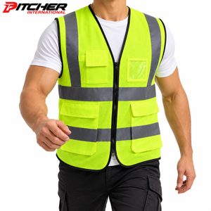 Chaleco de Construcción Reflectante al por Mayor con Bolsillos Utilitarios para Uniformes de Supervisor de Obras - Product Image 4
