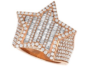 Hip Hop Fine Jewelry Passd Diamond Tester 925 Sterling Silver Iced Out VVS Moissanite Cluster Star Ring pour hommes femmes - Product Image 3