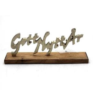 Design fantaisie aluminium/bois noël décoratif x-mas avec base laiton EPL fini salon décoration de table - Product Image 2