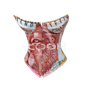 Corsé con Estampado de León y Billetes, con Cierre Frontal, para Moda y Fiestas - Product Image 3