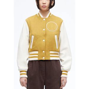 Fabricant OEM Logo personnalisé Veste de course universitaire brodée en chenille pour femmes Veste courte Manteau - Product Image 1