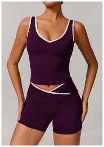 Ensemble de fitness pour femmes de qualité supérieure, OEM personnalisé, vêtements de sport pour la course à pied, vêtements de sport en gros, leggings de yoga à taille élastique - Product Image 4