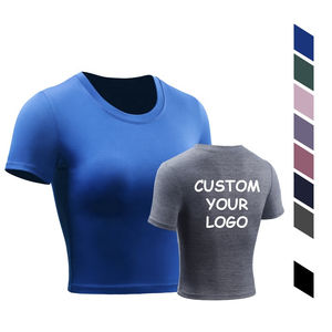 Camisetas de mujer con cuello redondo personalizadas de alta calidad para mujer, ropa informal a medida con tendencia superior, camisetas con cuello redondo para mujer - Product Image 1