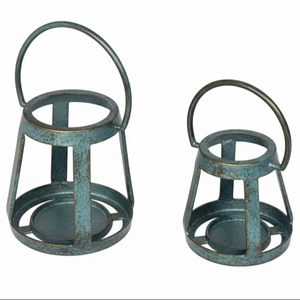 Living Decor <b>Lantern</b> Metal <b>Lantern</b> Wedding Wind Lamp Decoration <b>Lantern</b> <b>Outdoor</b> Courtyard Metal <b>Candle</b> <b>Lantern</b> With Handle - Product Image 1