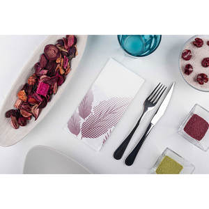 Tovaglioli Stampati Otoo Bordeaux 40x40cm, Piegati 1/8, Morbidi e Asciutti, 480 Pezzi, B2B - Product Image 2