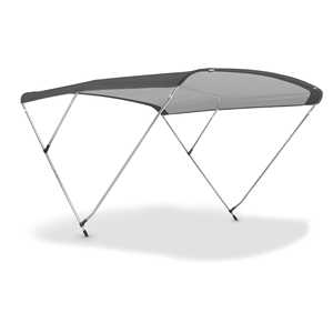 Bimini Top Sport 3-Arches Bateau Couverture 20 mm Diamètre Tube En Acier Inoxydable Noir Joints En Nylon Renforcé Fibre De Verre - Product Image 1