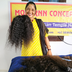 100% vente en gros brut non transformé vendeur vierge faisceaux de cheveux humains profond crépus bouclés Temple humain vietnamien Extensions de cheveux - Product Image 2