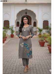 Kurtis indiens décontractés pour tous les jours en poly-rayonne, prêts à porter, avec impression numérique, tailles plus disponibles, prix bas, kurtis simples pour tous les jours - Product Image 3
