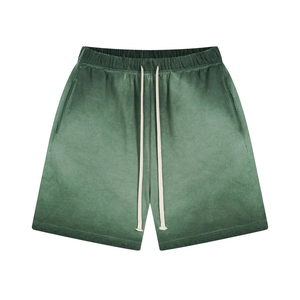 Haute qualité décontracté unisexe vert Shorts 100% coton lavage Shorts personnalisé noir soleil décoloration décontracté Vintage lavage à l'acide Shorts pour hommes - Product Image 4
