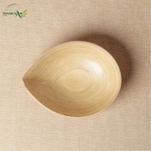 Bol en bambou tissé écologique Warm Horizon, inspiré des tons terreux et des courbes naturelles douces, en stock - Product Image 2